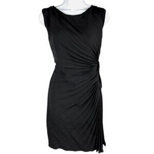 Aquilano Rimondi black pleated sheath dress size 40